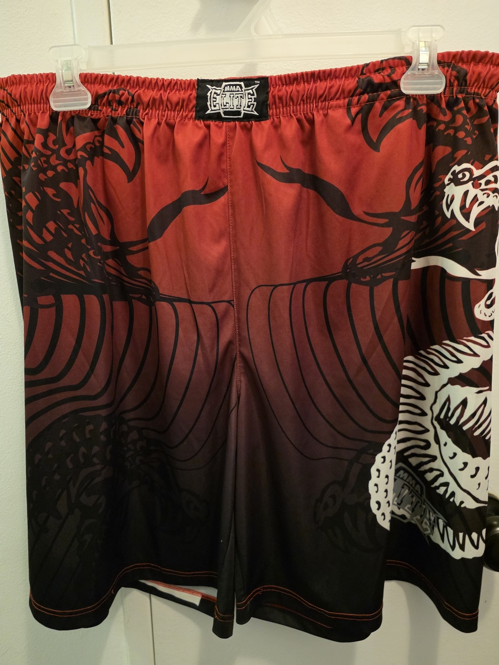 Men's Athletic Fight Shorts in Red and Black by MMA Elite